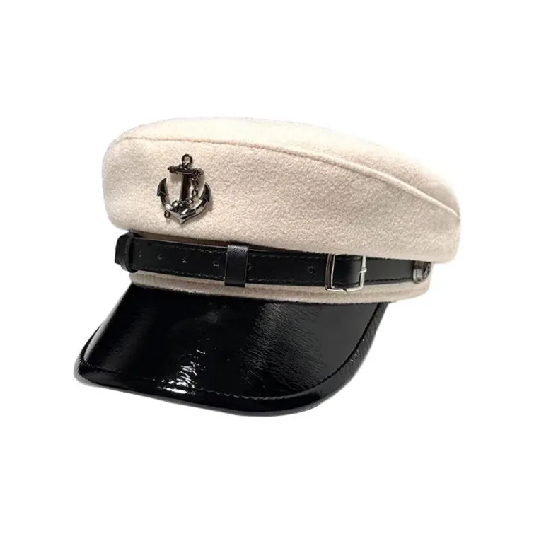 JKEM Leather/Polyester Painter Beret Women's-0