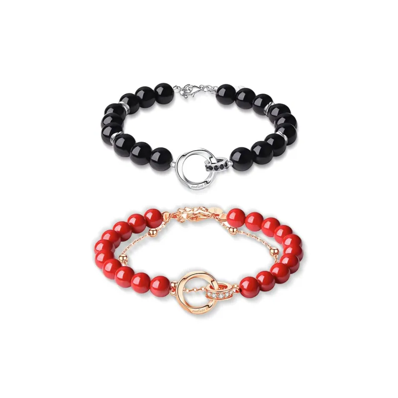 XIBAOCHUNHUA Reconstructed Cinnabar Bracelets Unisex-0