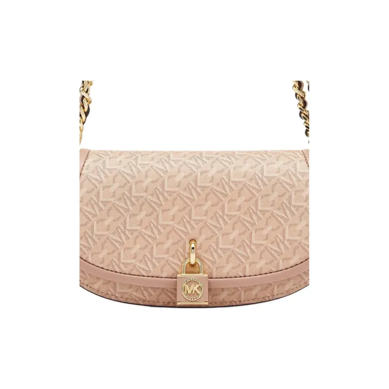 MICHAEL KORS Mila Artificial Leather Saddle Bag, Shoulder Bag, Crossbody Bag Trumpets Women's Ballet Pink-2