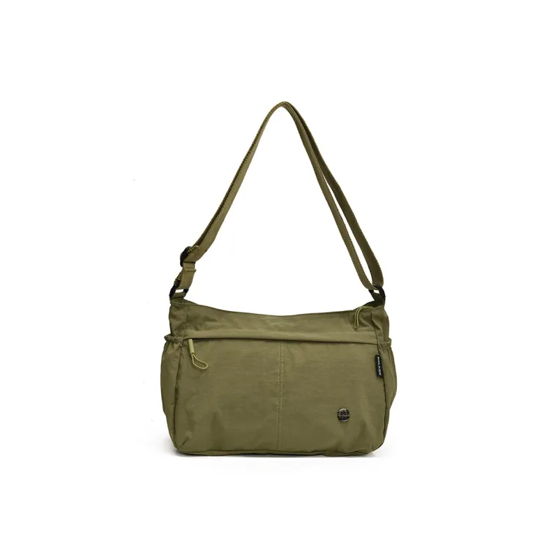 GOBLIN SHARKS 1759 Nylon Shoulder Bag Crossbody Bag Medium Size Unisex Khaki/Green/Purple Black-5