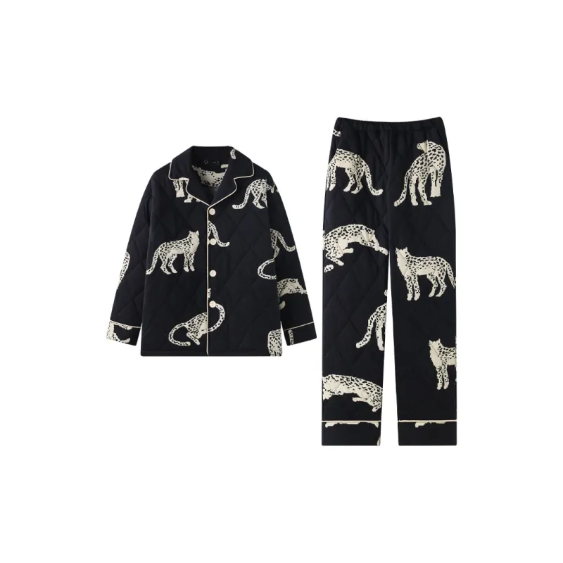 Meonsill Pajama Set Men's Black-0