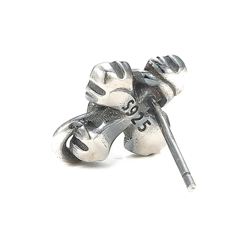 Ruibeila 925 Sterling Silver Stud Earrings Men's-3