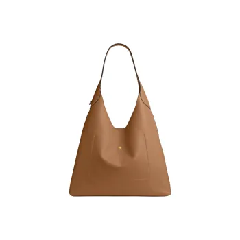COACH Brooklyn Natural Grain Leather Hobo Bag, Handbag, Shoulder Bag Large Size Women's Honey