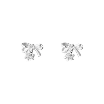 Hi There S999 Silver Stud Earrings Women's