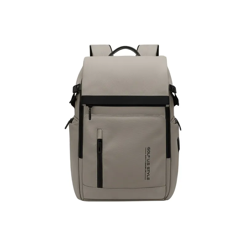 GOLF Fabric Backpack Regular Men's Black Khaki With Black-6