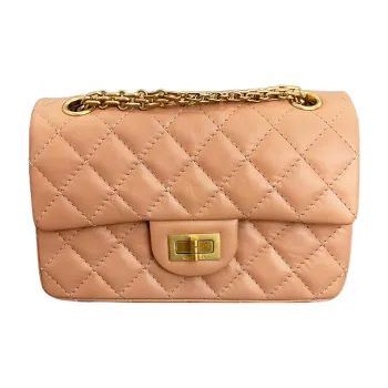 CHANEL 23P Spring And Summer 2.55 Calfskin Portable Crossbody Bag Shoulder Bag Mini Women's Milk Tea Beige