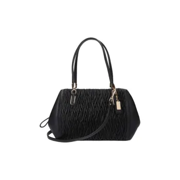 COACH Madeline Leather Portable Crossbody Bag, Shoulder Bag Small Size Women's Black