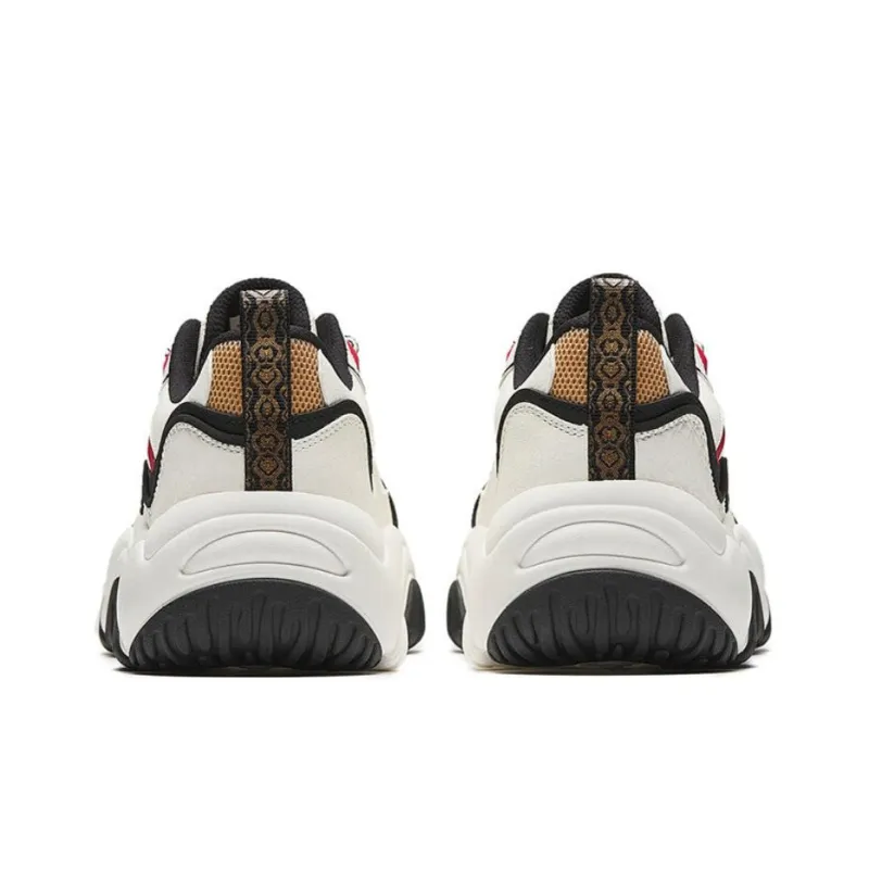 Anta Good Things Happen Non slip Lightweight Low Top Casual Shoes Men's White Black Red-3