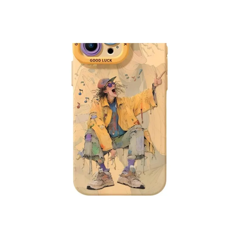 Wei Xin Silicone Material Vagabond Artist Phone Cases Compatible With IPhone 16/15 Pro Max/Apple 13/14 Pro/Max-2