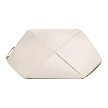 Bottega Veneta Sheepskin Clutch Women's White