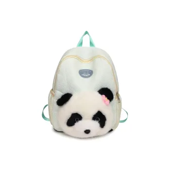 Kaka Tree Nylon With Plush Backpack Women's Khaki/Green