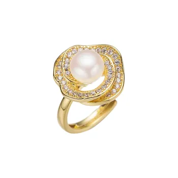ZHENZHUAOMI Freshwater Pearl Rings Women's