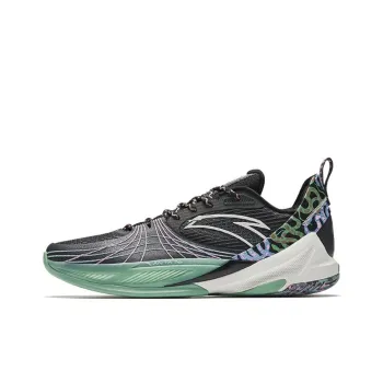 Anta Speed Decision 6 Anti Slip And Wear Resistant Breathable Low Top Basketball Shoes Men's Black Green