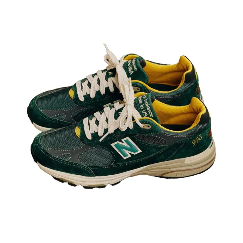 Aimé Leon Dore x New Balance NB 993 Anti-Slip Wear-Resistant Low-Top Casual Running Shoes Unisex Green-1
