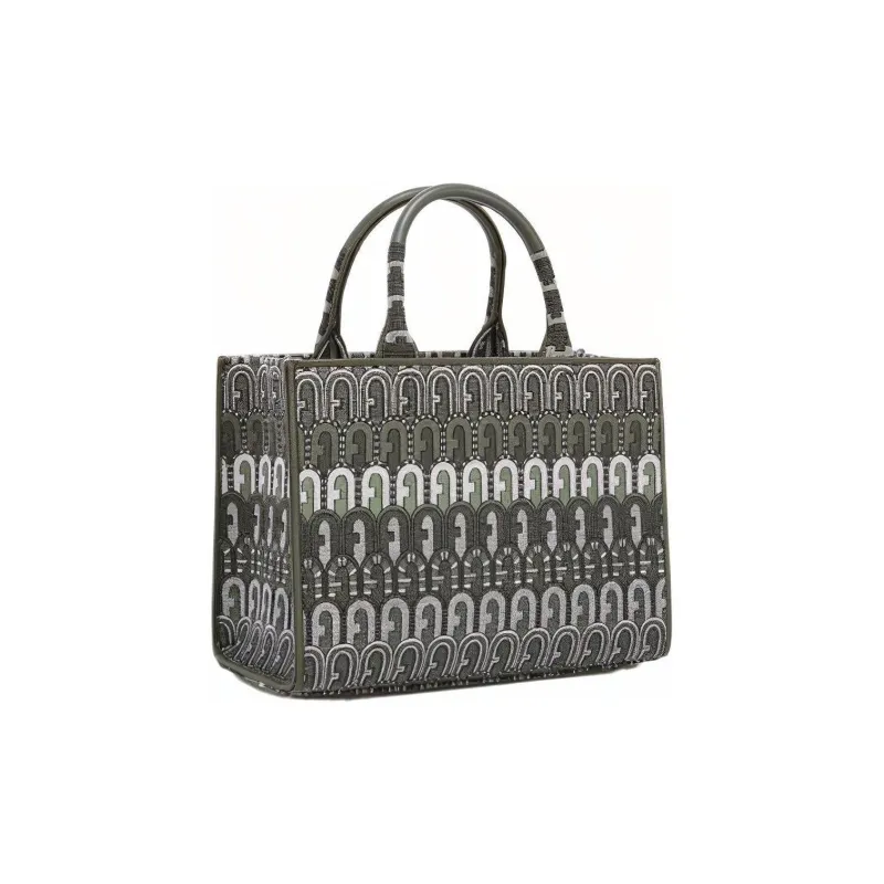 Furla Opportunity Fabric Tote Bag Shopping Bag Shoulder Bag Crossbody Bag Handbag Small Size Women's Cactus Green-2