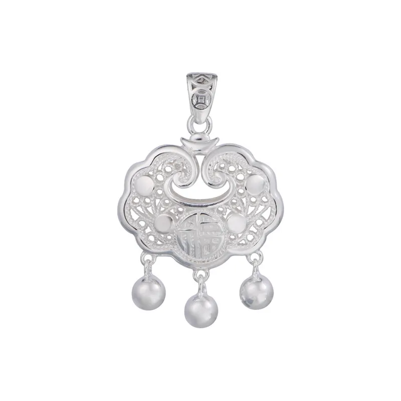 JINLUWANG Foot Silver 990 Pendants Women's-0