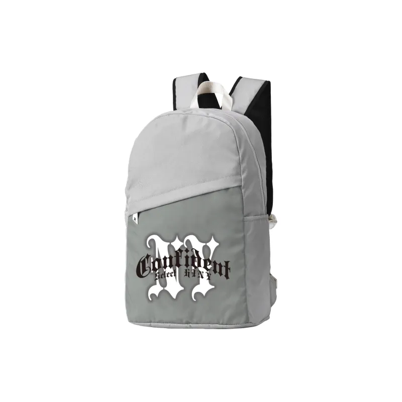 HINY Polyester Backpack Regular Unisex Gray-1