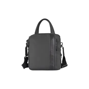 Hush Puppies Polyester Shoulder Bag Crossbody Bag Handbag Medium Size Men's Dark Gray