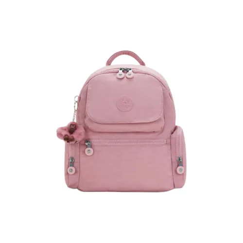 Kipling Fabric Backpack Medium Size Unisex Black/Soft Pink/Royal Blue