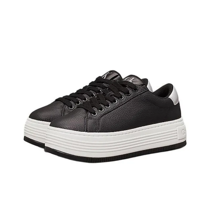 CKJ CALVIN KLEIN JEANS Low Top Skateboard Shoes 5cm Women's Black-2