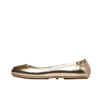 TORY BURCH Minnie Travel Ballet Flats Spark Gold Women's