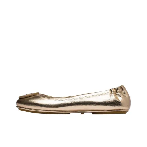 TORY BURCH Minnie Travel Ballet Flats Spark Gold Women's