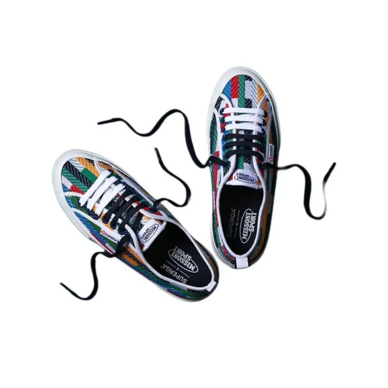 SUPERGA x MISSONI Low-Top Skateboard Shoes Unisex Multicolor-4