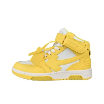 OFF WHITE High Top Skateboard Shoes Men's Yellow