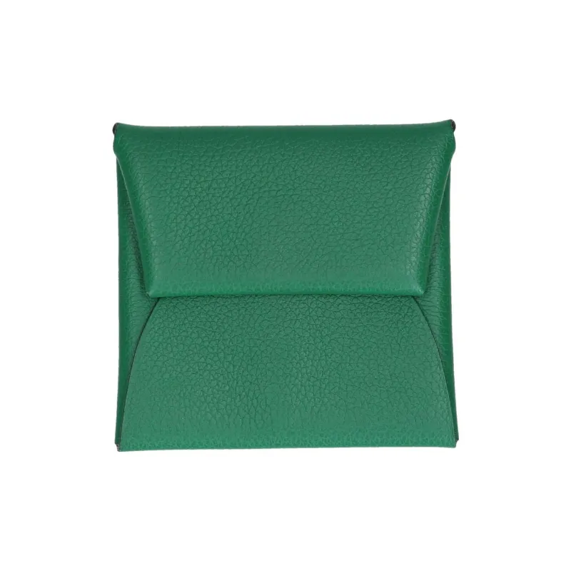 HERMES Bastia Evecolor Calfskin Coin Purse Card Holder Wallet Women's 1L Cactus Green-0