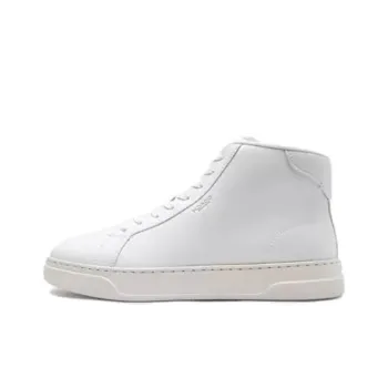 COACH Highline Mid Top Skateboard Shoes Men's White