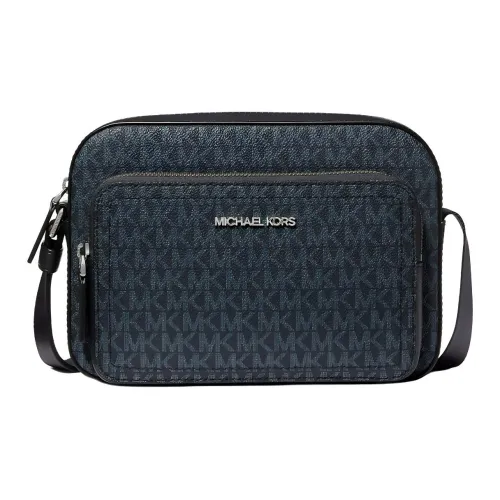 MICHAEL KORS MK Cooper Coated Canvas Shoulder Bag, Crossbody Bag Women's Dark Blue