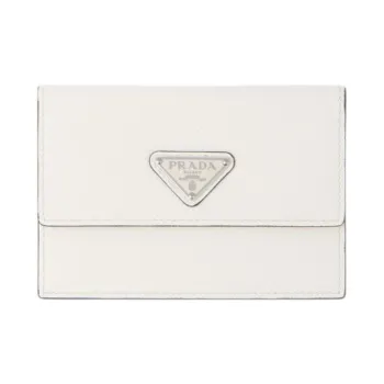 PRADA Saffiano Leather Wallet Men's White