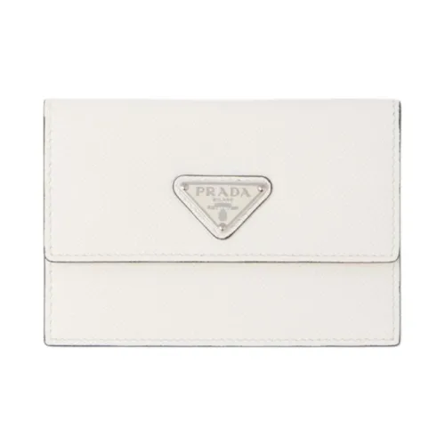 PRADA Saffiano Leather Wallet Men's White