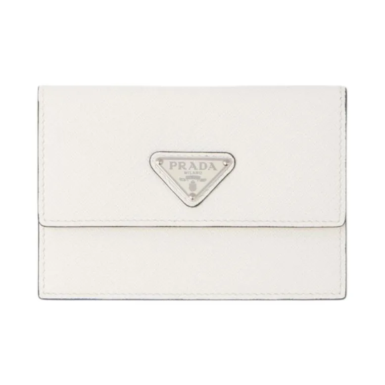 PRADA Saffiano Leather Wallet Men's White-0