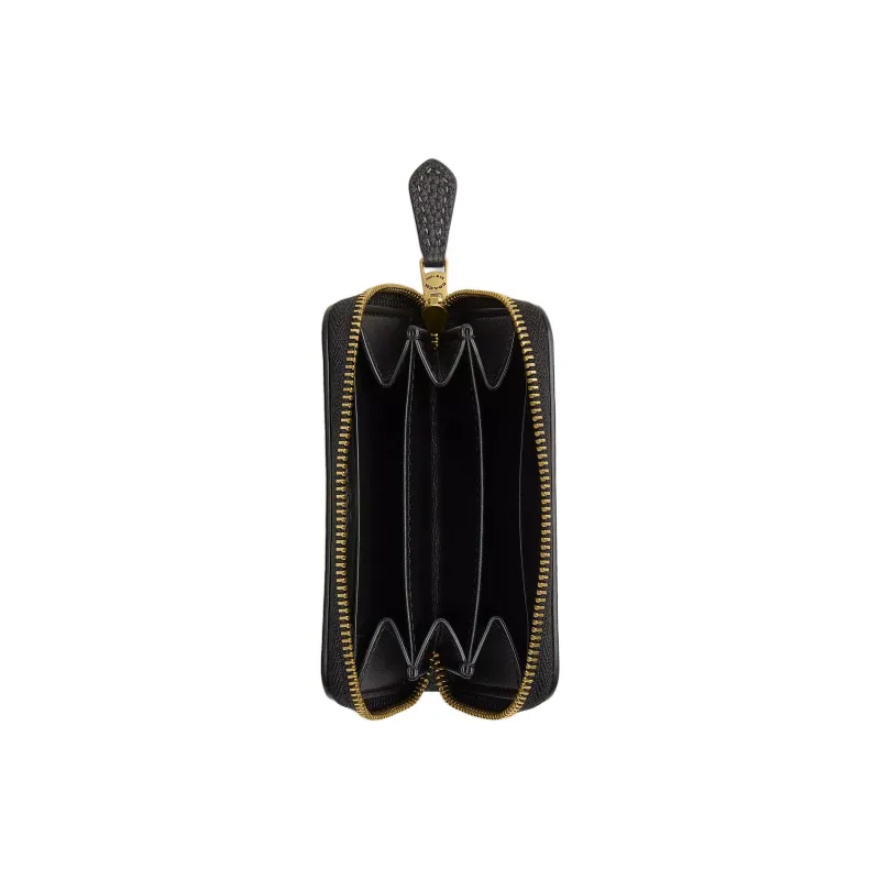COACH Leather Card Holder Small Size Women's Black-2
