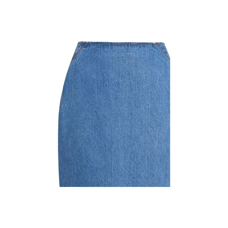 Alaia Pencil Denim Skirt-4