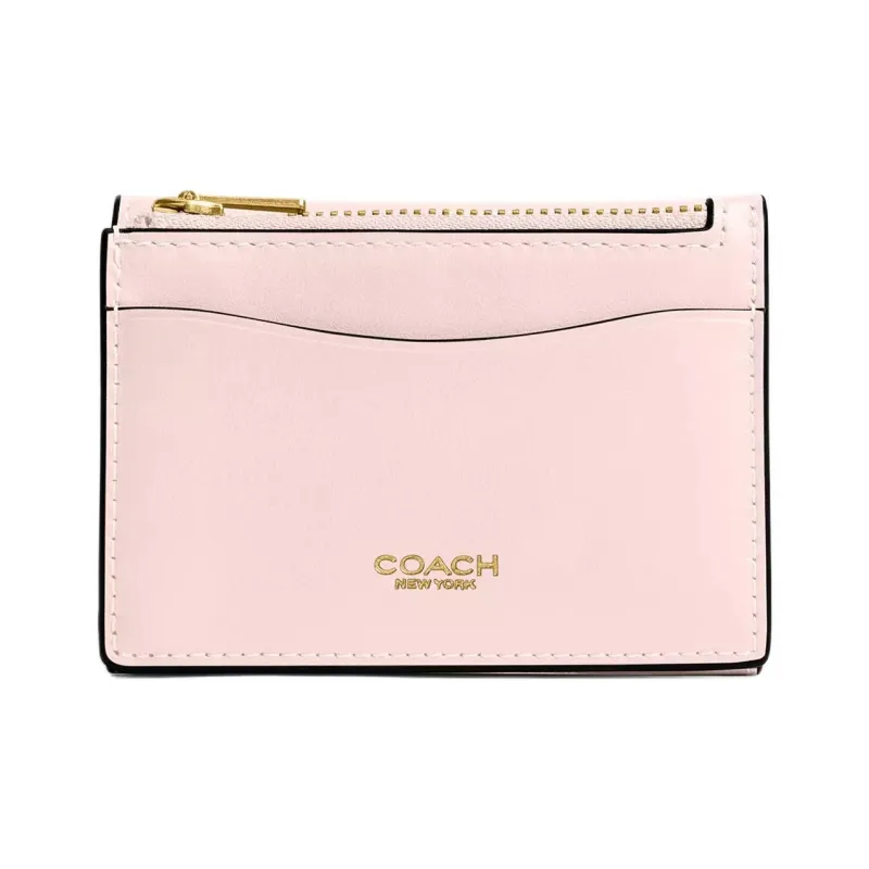 COACH Calfskin Wallet Mini Women's Blush Pink-1