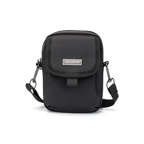 SANTA BARBARA POLO & RACQUET CLUB Fabric Shoulder Bag Regular Men's Black/Royal Blue