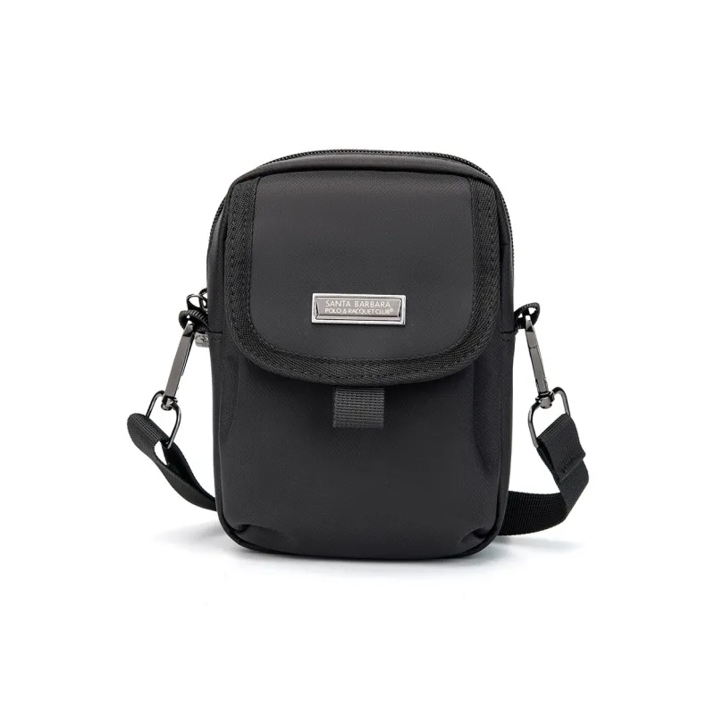 SANTA BARBARA POLO & RACQUET CLUB Fabric Shoulder Bag Regular Men's Black/Royal Blue-0