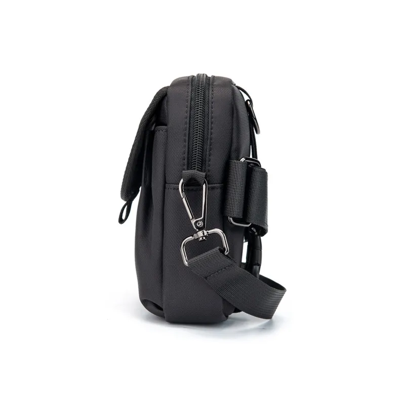 SANTA BARBARA POLO & RACQUET CLUB Fabric Shoulder Bag Regular Men's Black/Royal Blue-2