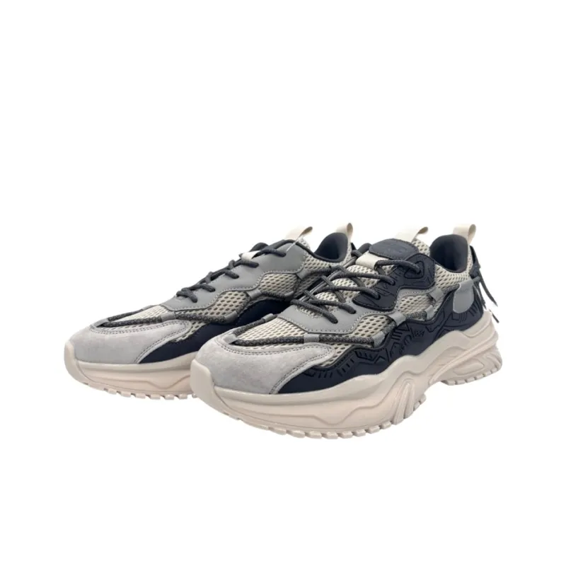 QIANJIN Cushioning, Slip Resistant, Coverage, Height Increasing Mid Top Chunky Sneakers Men's Dark Gray-1
