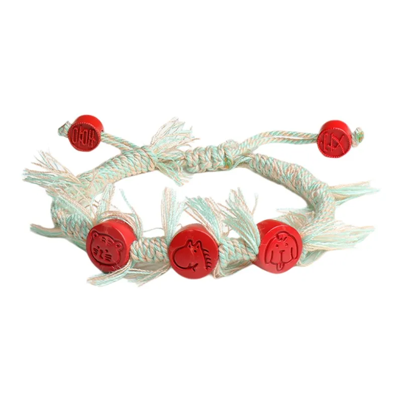 With The Heart Of The Jade Reconstructed Cinnabar Bracelets Unisex-14