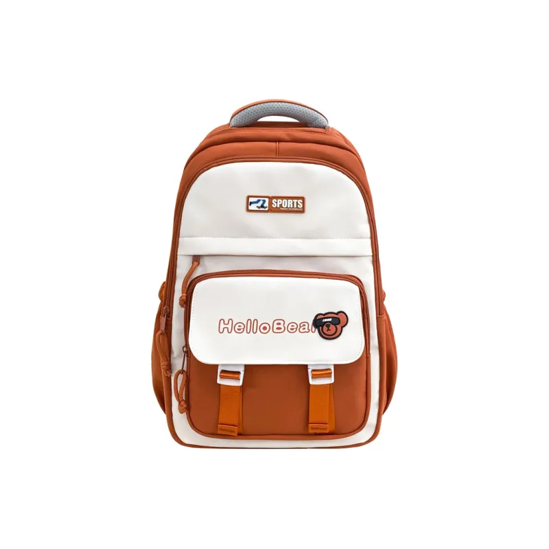 Yalu Nylon Backpack Unisex Black/Burgundy/Purple/Orange/Khaki/Lake Blue-6