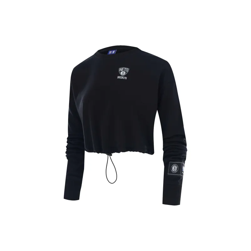 NBA Brooklyn Nets Sweatshirts Women's Black-1