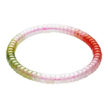 CHOW TAI SENG Agate Crystal Beaded Bracelet Unisex