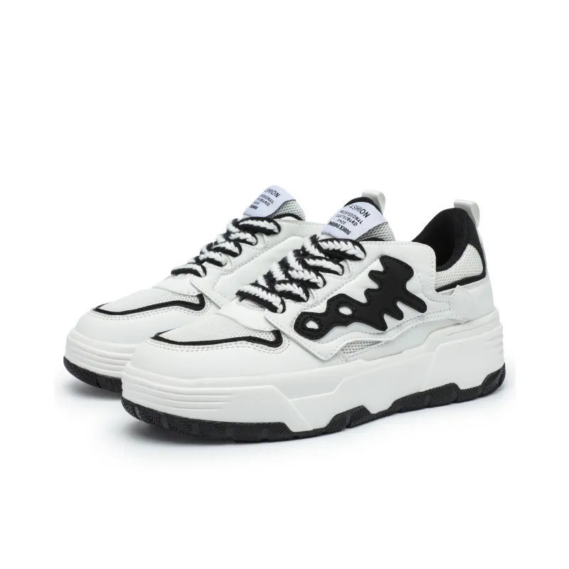 Singing Wear-Resistant Lightweight Height Increasing Low-Top Skateboard Shoes Unisex-3