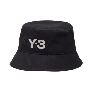Y 3 Polyester Bucket Hats Unisex Black