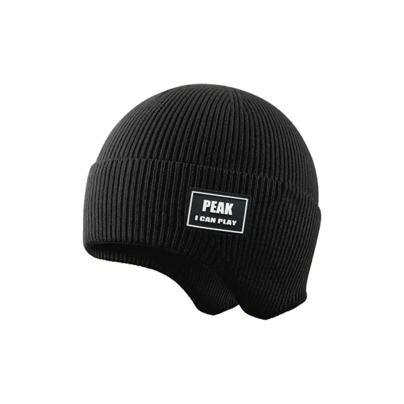 PEAK Polyester Beanies Unisex Black/Gray-0