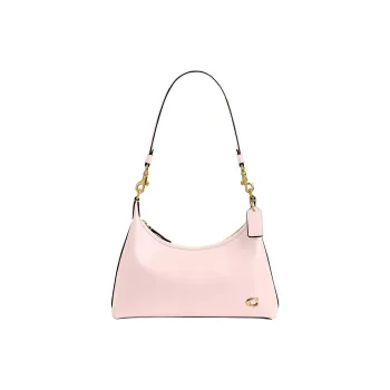 COACH Cow Leather Handbag Shoulder Bag Large Size Women's Blush Pink