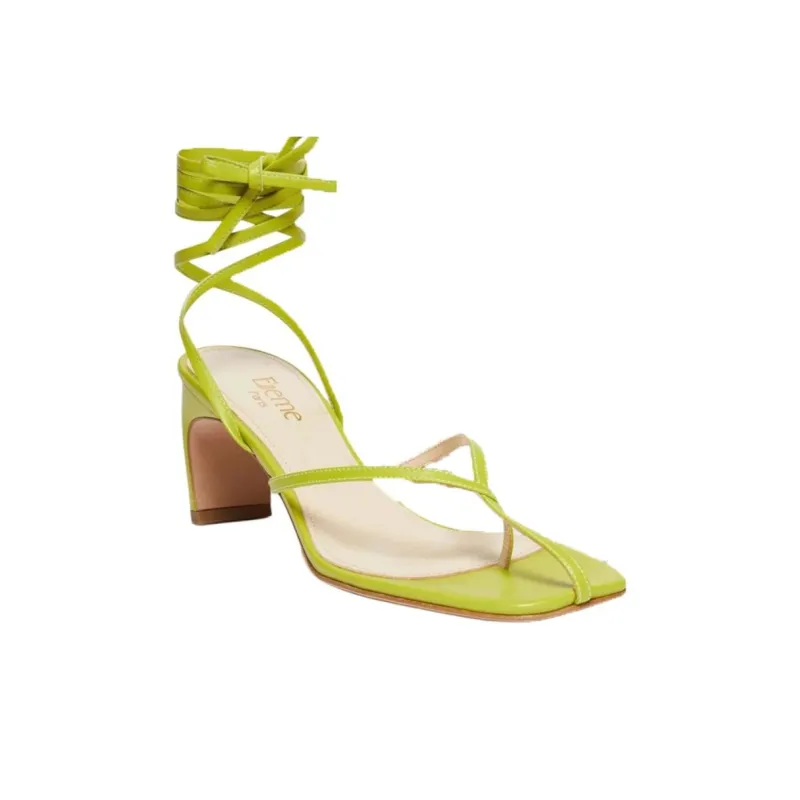 Elleme Ficelle One Strap Sandals 6.5cm Women's Green-2